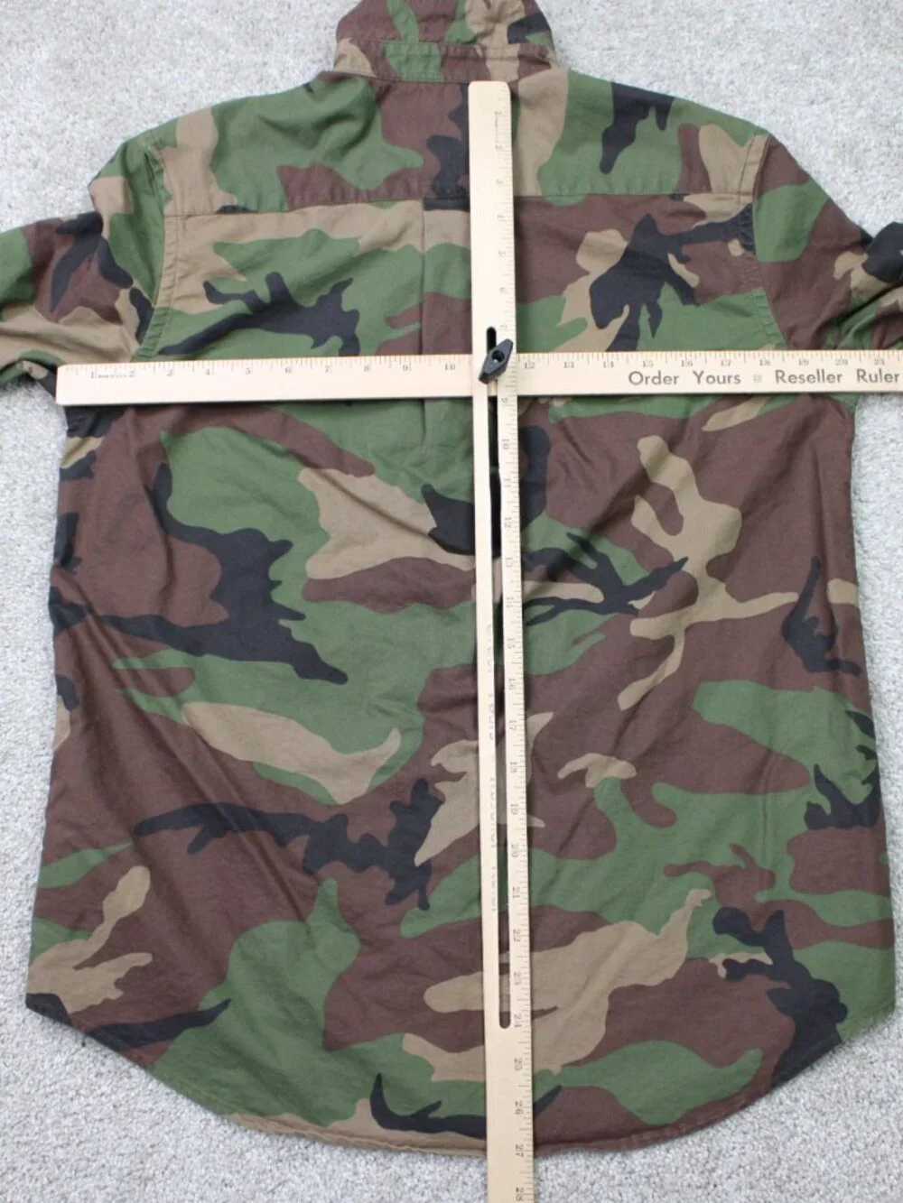 Ralph Lauren Shirt Youth XL (18-20) Green/Black Camo 100% Cotton Long Sleeve